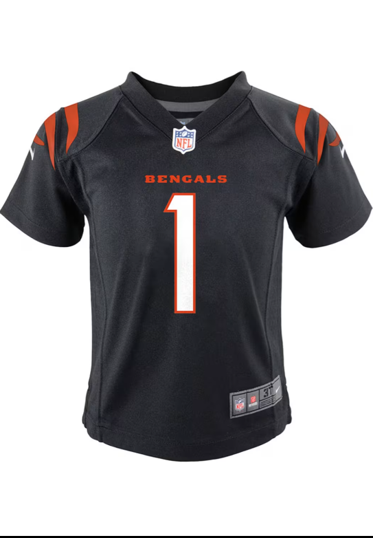 Cincinnati Bengals Nike #1 Ja'Marr Chase Black Toddler Jersey
