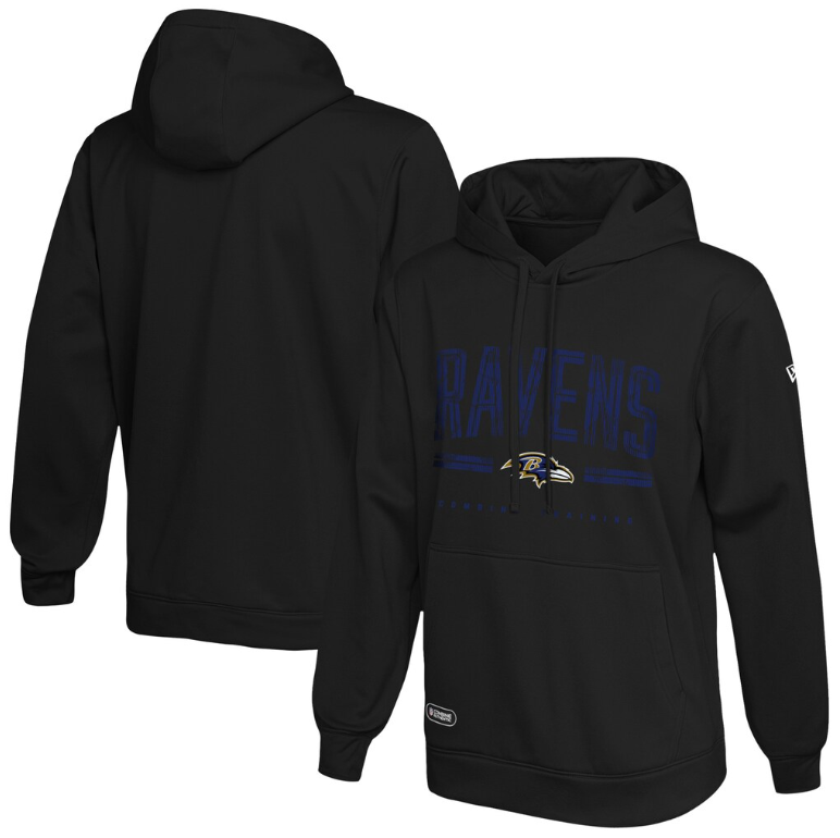 Baltimore Ravens New Era Coin Toss Pullover Hoodie Men's Sweat Tops - Black