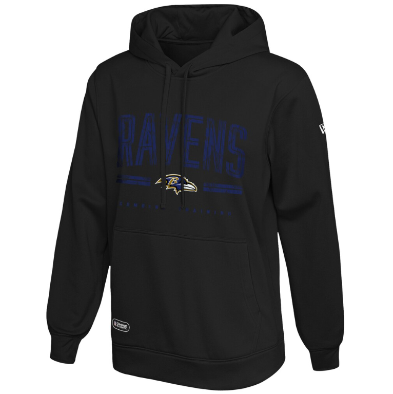 Baltimore Ravens New Era Coin Toss Pullover Hoodie Men's Sweat Tops - Black
