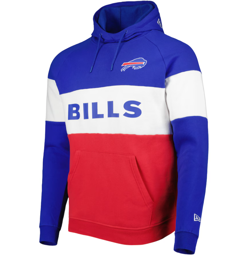 Buffalo Bills New Era Color Block Current Pullover Hoodie - Red