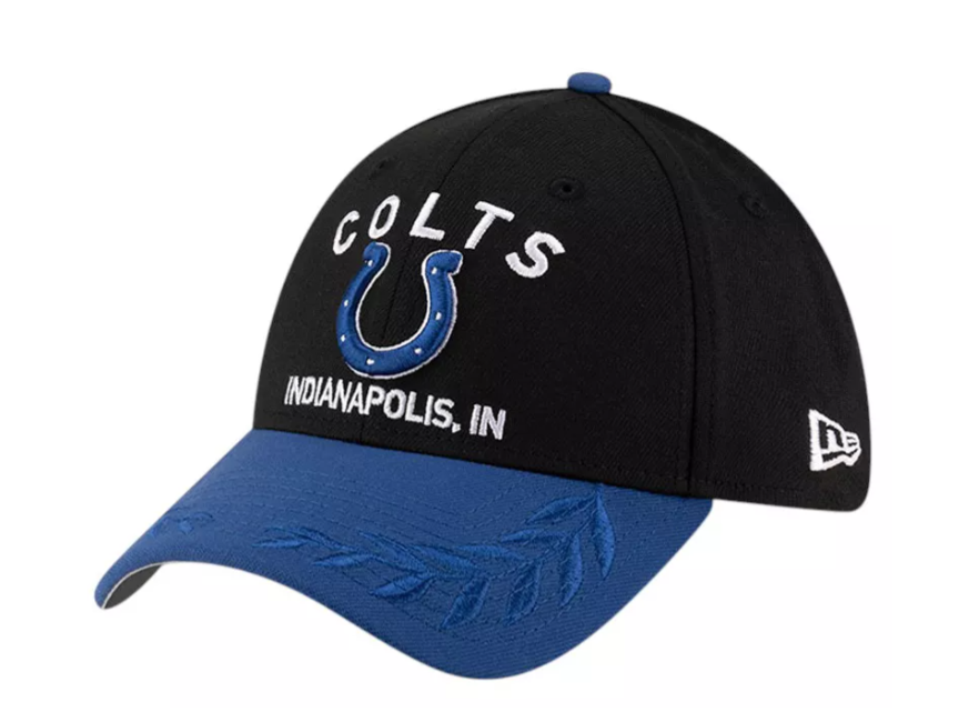Indianapolis Colts New Era 2025 Draft 39THIRTY Flex Hat -Blue/Black