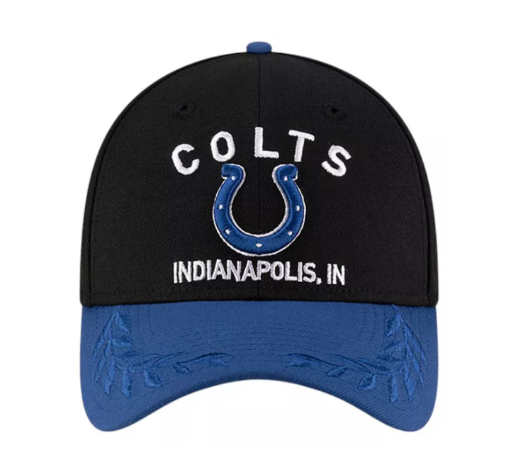 Indianapolis Colts New Era 2025 Draft 39THIRTY Flex Hat -Blue/Black