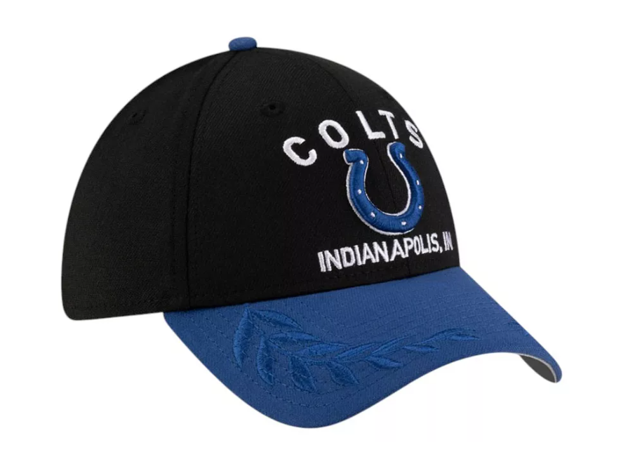Indianapolis Colts New Era 2025 Draft 39THIRTY Flex Hat -Blue/Black