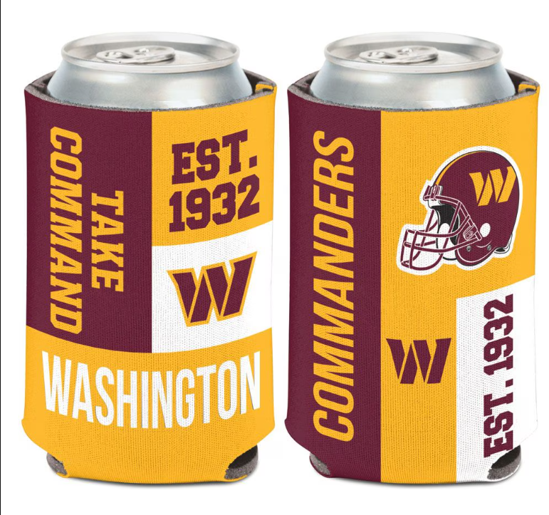Washington Commanders Color Block Can Cooler