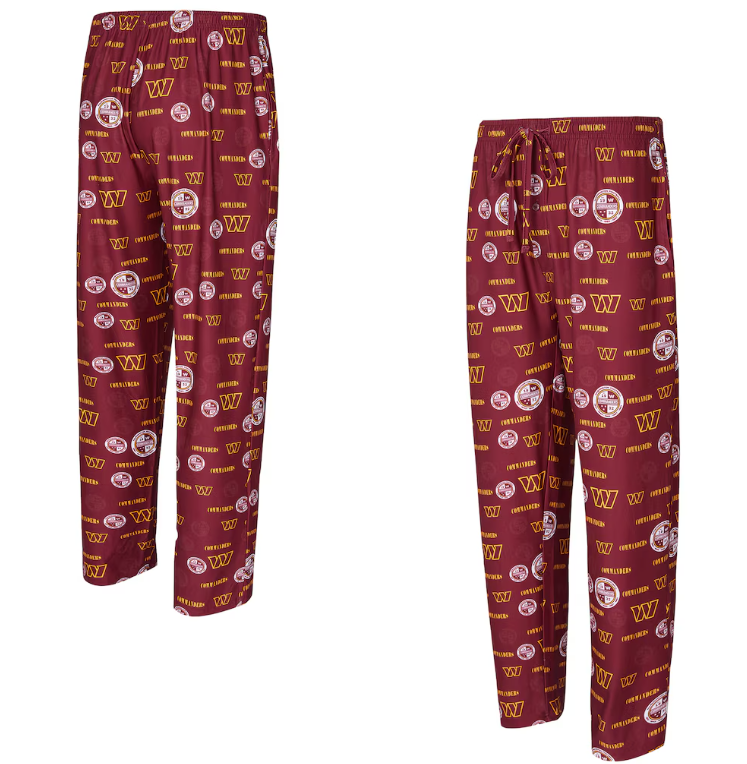 Washington Commanders Concept Sports Men's Mosica All Over Print Sleep Pants