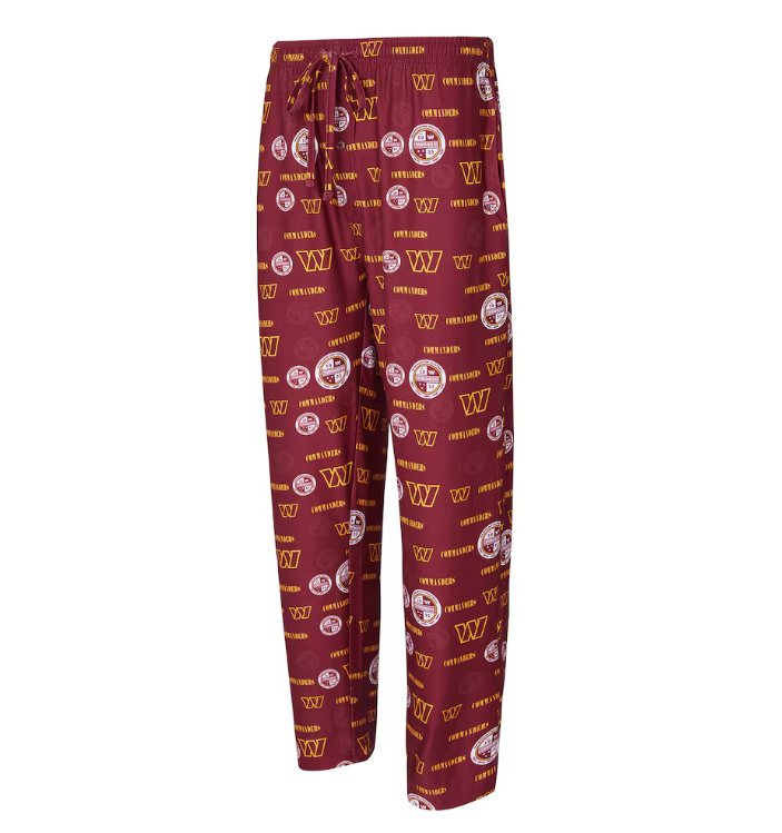 Washington Commanders Concept Sports Men's Mosica All Over Print Sleep Pants