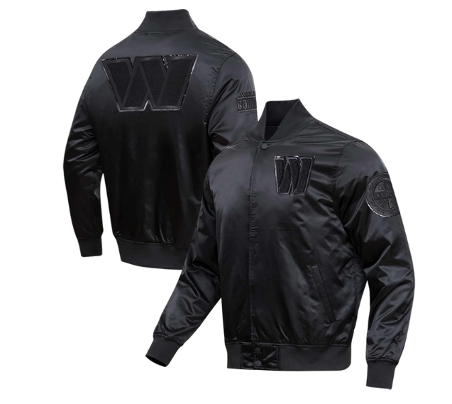 Washington Commanders Pro Standard Triple Black Light Weight Satin Jacket