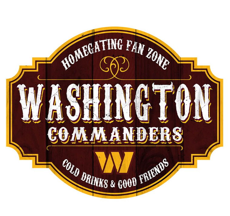 Washington Commanders Homegating 12" Tavern Wood Sign