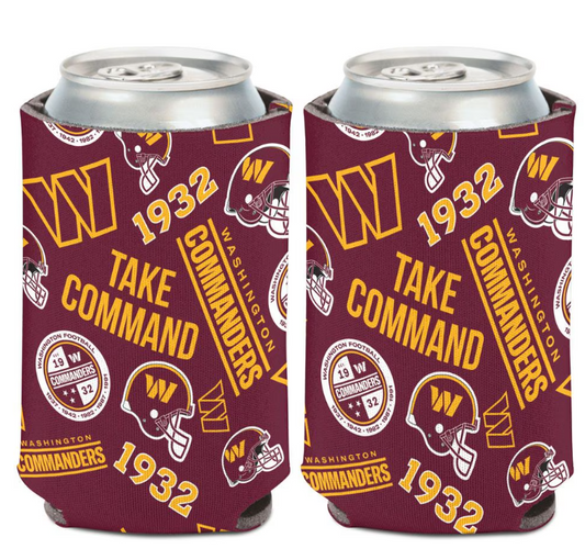Washington Commanders Scatter Logo Can Cooler