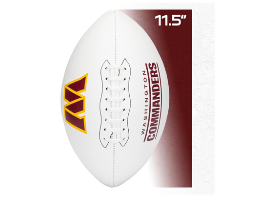 Washington Commanders Franklin Signature Autograph White Panel Football - Boxed
