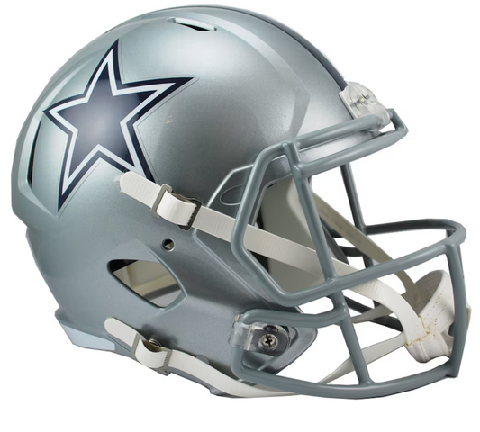Dallas Cowboys Riddel Full Size Gray Replica Speed Helmets