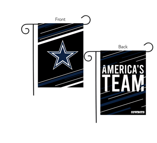 Dallas Cowboys Sparo Slogan 2 Sided Garden Flag  12.5" X 18"- Black