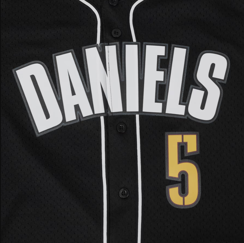 Washington Commanders Pro Standard Jayden Daniels Black Mesh Button-Up Baseball Jersey