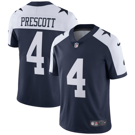 Dallas Cowboys Nike #4 Dak Prescott Youth Vapor Limited Jersey - Throwback