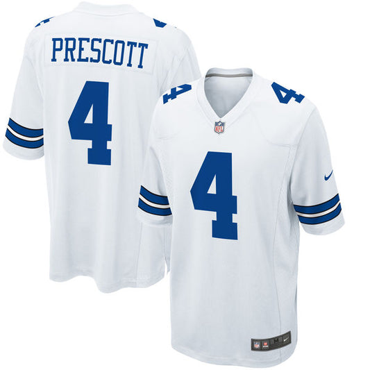Dallas Cowboys Nike #4 Dak Prescott White Game Day Men's Jersey