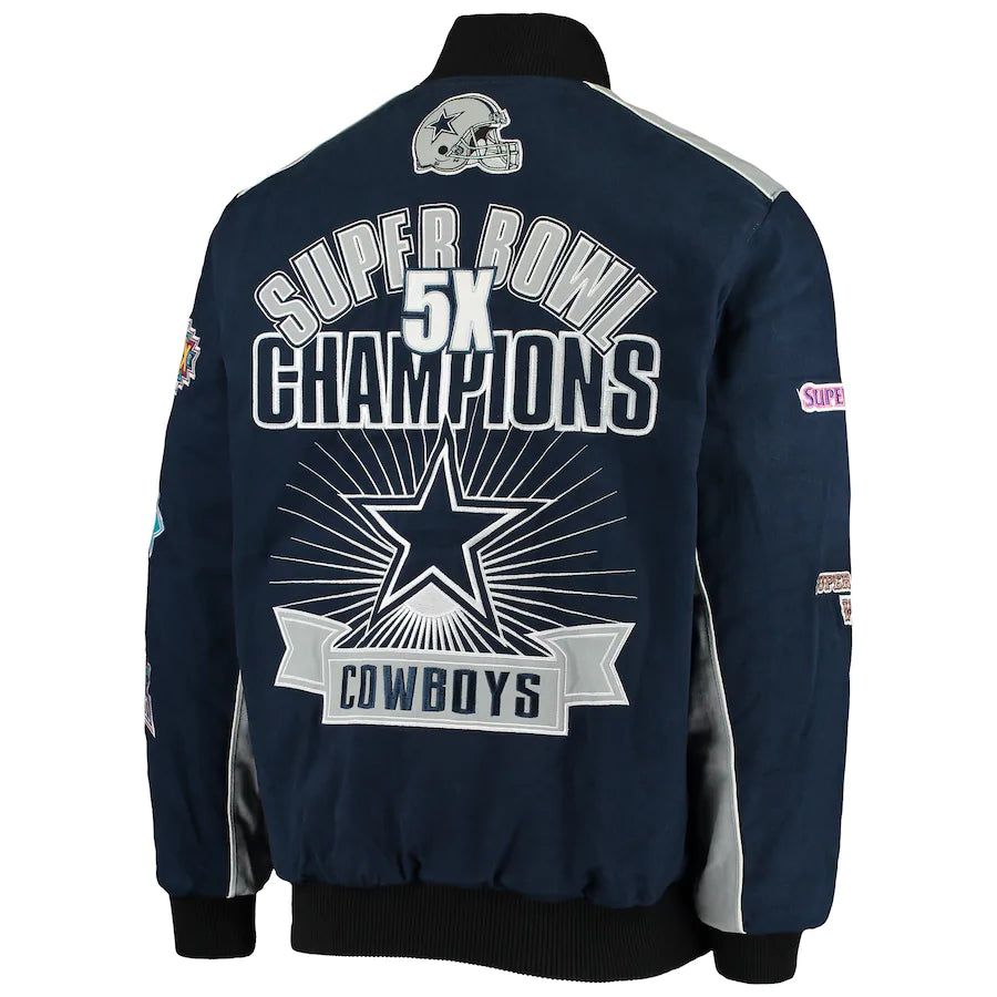 Dallas Cowboys G-III 5 Time Commemorative Twill Triumph Jacket
