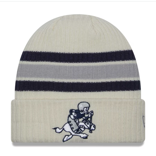 Dallas Cowboys New Era Vintage Cuffed Knit Hat - Cream