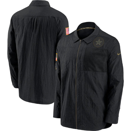 Dallas Cowboys Nike NFL Salute To Service Sideline Full-Zip Jacket – Black