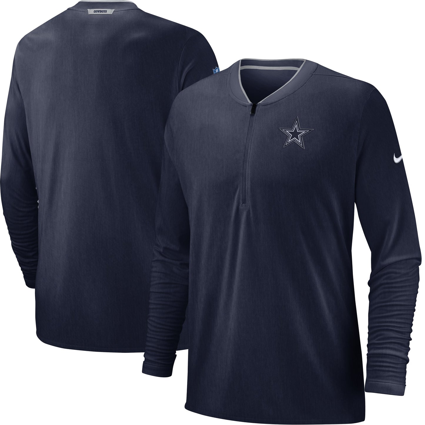 Dallas Cowboys 2018 Nike Sideline Coaches Half-Zip Pullover Jacket - Navy