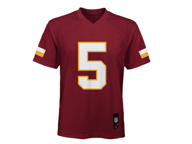 Washington Commanders Outerstuff #5 Jayden Daniels Youth Mid Tier Team Red Jersey