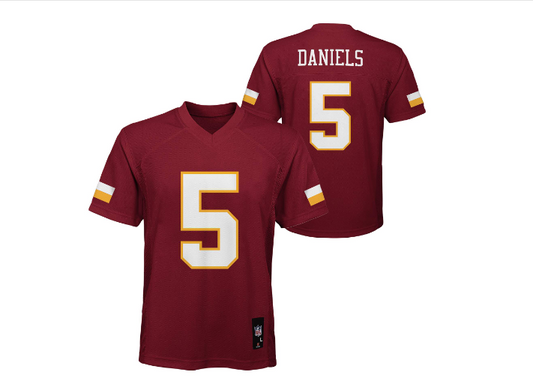 Washington Commanders Outerstuff #5 Jayden Daniels Youth Mid Tier Team Red Jersey