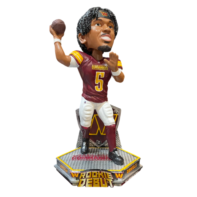 Washington Commanders FOCO Jayden Daniels Rookie Debut 2024 Bobblehead