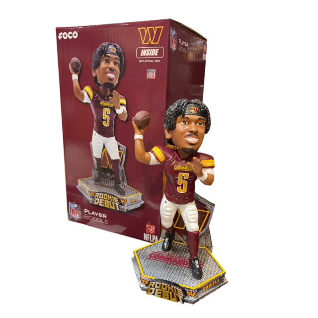 Washington Commanders FOCO Jayden Daniels Rookie Debut 2024 Bobblehead