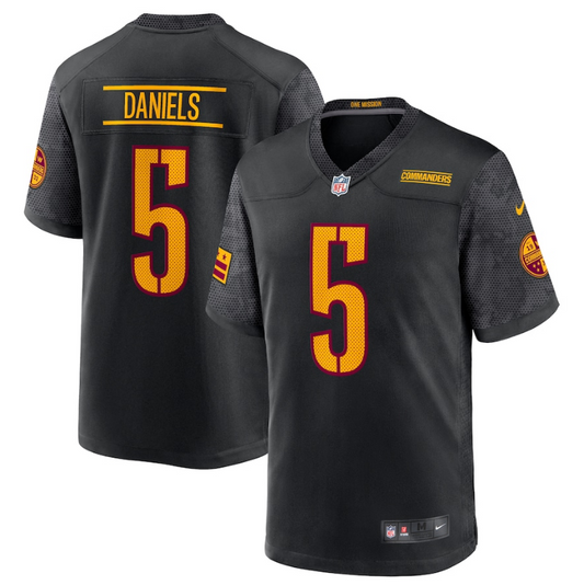 Washington Commanders Nike #5 Jayden Daniels Men's Player Game Jersey - Black