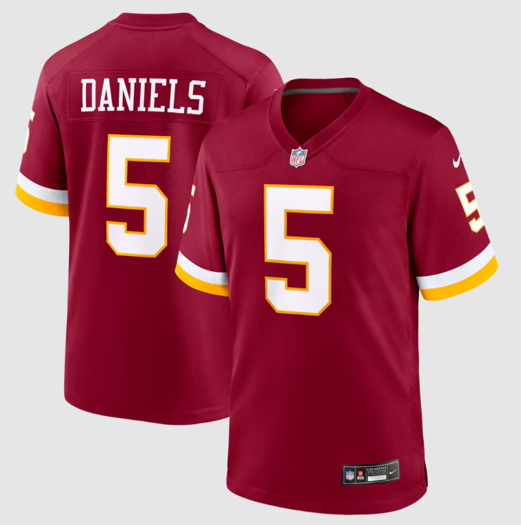 Washington Commanders Nike #5 Youth Jayden Daniels Player Game Jersey- Burgundy