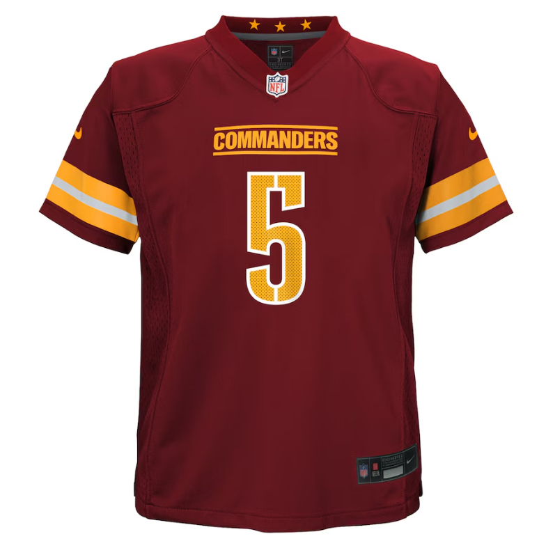 Washington Commanders #5 Jayden Daniels Toddler Nike Game Jersey- Burgundy