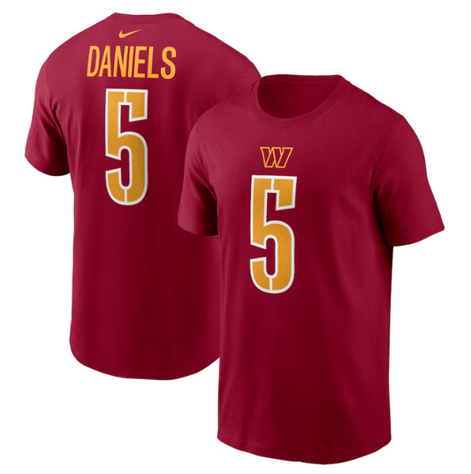 Washington Commanders Nike Jayden Daniels  #5 Youth Fuse Player T-Shirt Burgandy