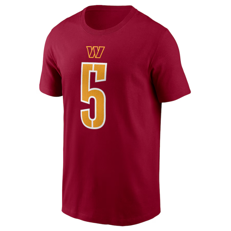 Washington Commanders Nike Jayden Daniels  #5 Youth Fuse Player T-Shirt Burgandy