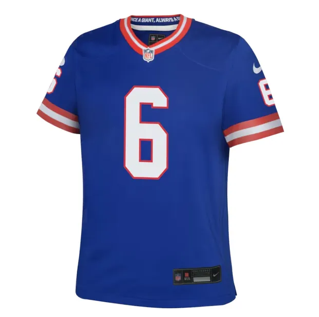 New York Giants Nike #6 Jaxson Dart Youth Game Alternate Blue Jersey
