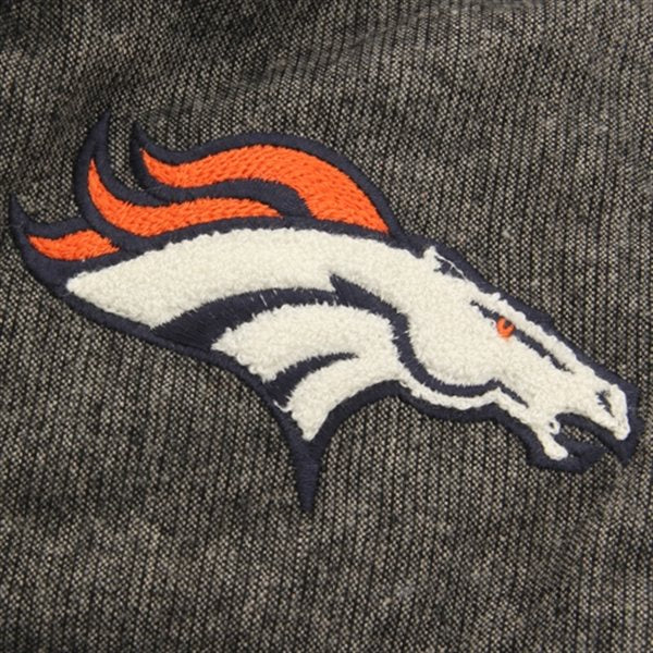 Denver Broncos Reversible Gray / Black Legacy Full Snap Puffer Vest By G-III