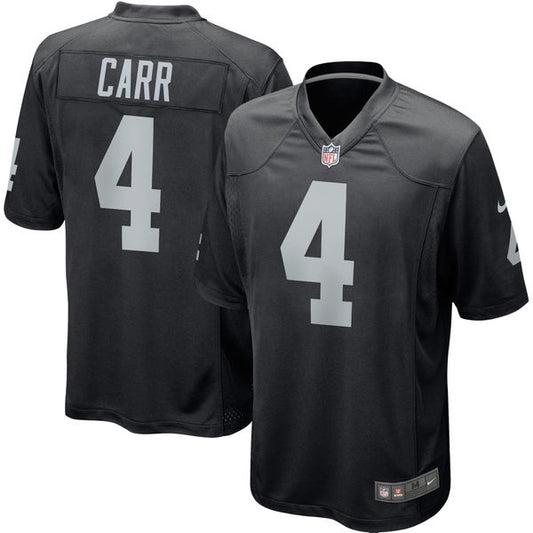 Las Vegas Raiders Nike #4 Derek Carr Youth Jersey - Black