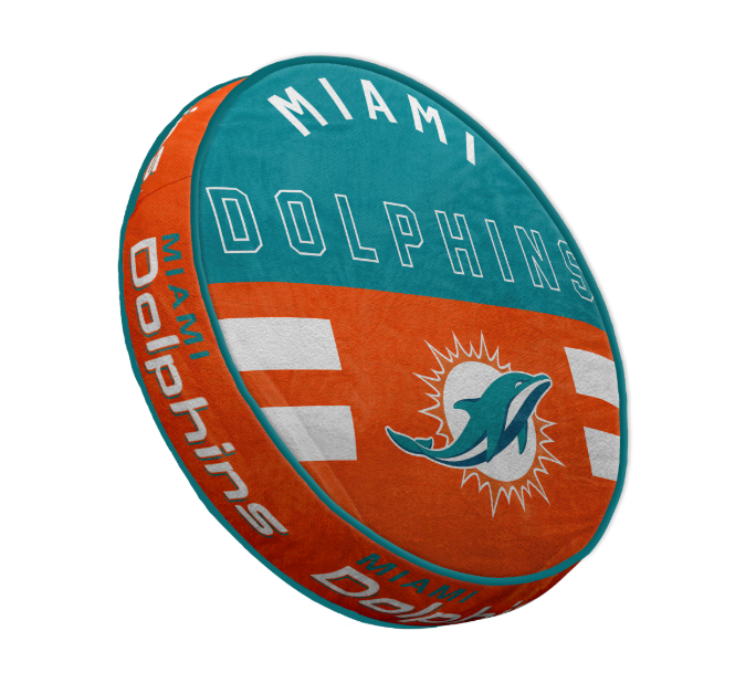 Miami Dolphins Pegasus 15" Circle Plushlete Pillow
