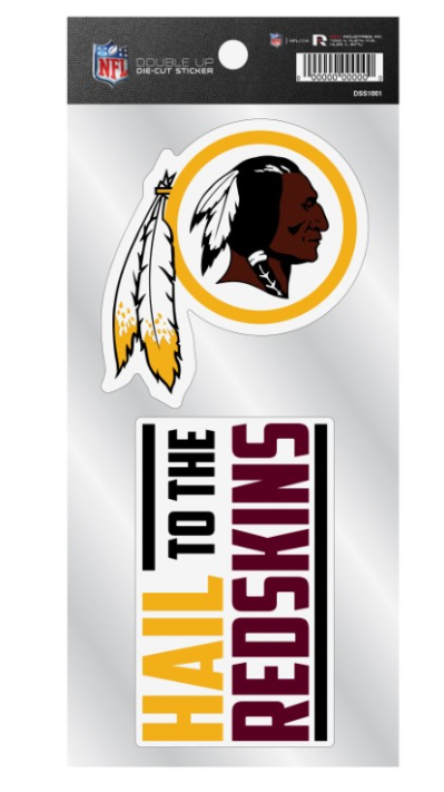 Redskins Double-up Die Cut Sticker