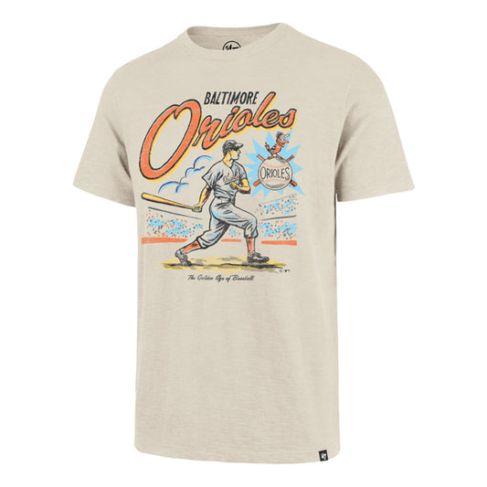 Baltimore Orioles '47 Brand Cooperstown Dune Golden Age Grey Scrum T-Shirt