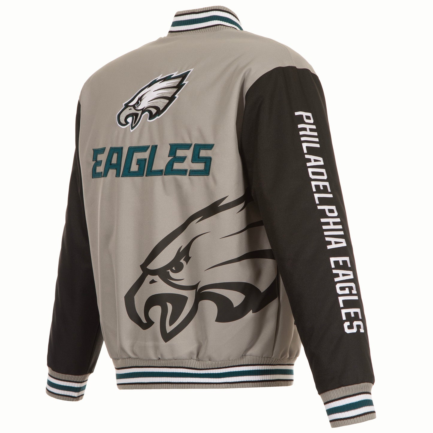 Philadelphia Eagles JH Design Poly-Twill Jacket - Gray
