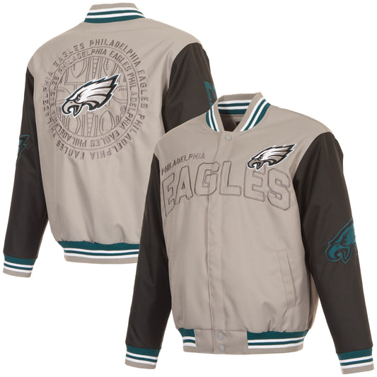 Philadelphia Eagles JH Design Poly-Twill Jacket - Gray