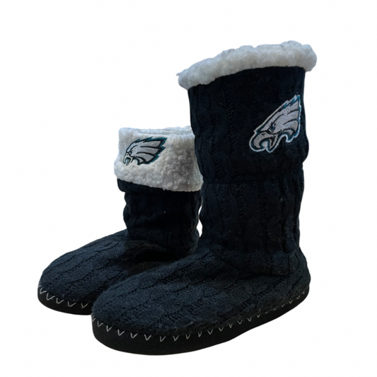 Philadelphia Eagles Women's Fold Over Knit Cable Boots