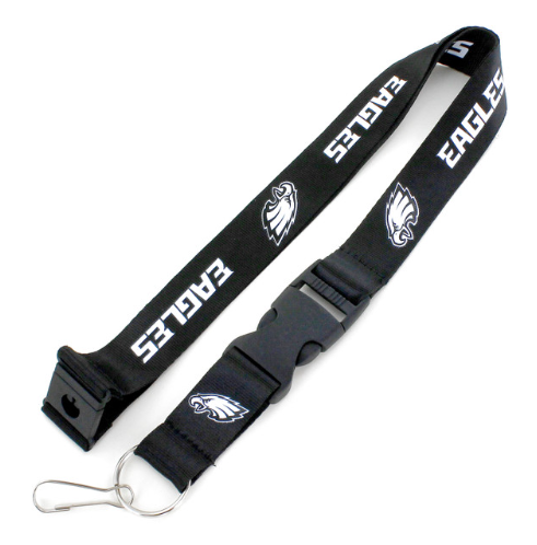 Philadelphia Eagles Aminco Black & White Team Lanyard