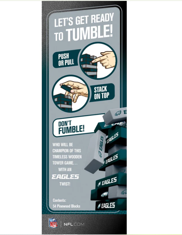 Philadelphia Eagles Masterpieces Tumble Tower