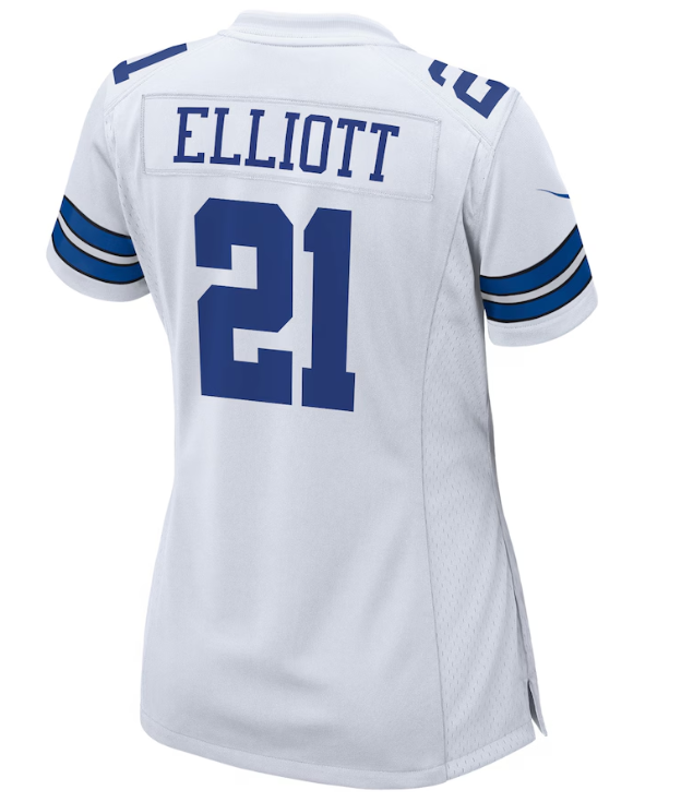 Dallas Cowboys Nike #21 Ezekiel Elliott Women's Game Jersey - White