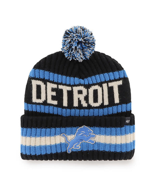 Detroit Lions '47 Brand Team Bering Knit Hat - Black