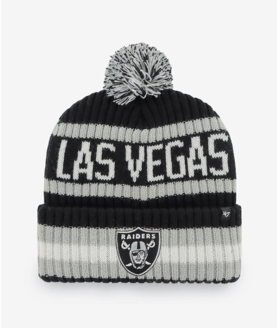 Las Vegas Raiders '47 Brand White Bering Knit Hat