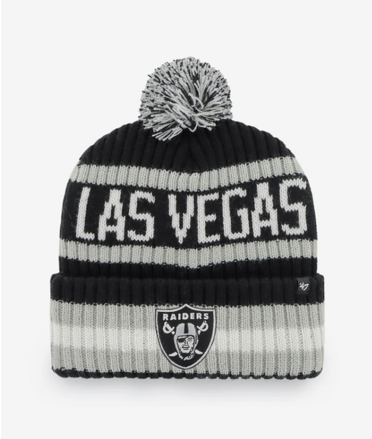 Las Vegas Raiders '47 Brand White Bering Knit Hat