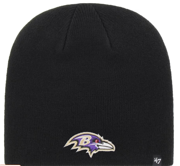 Baltimore Ravens '47 Primary Logo Knit Beanie - Black
