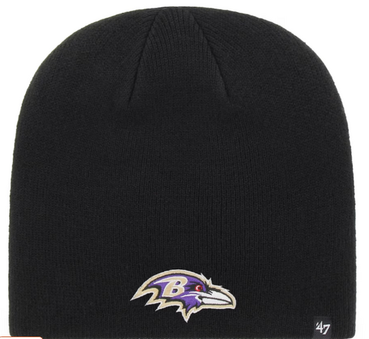 Baltimore Ravens '47 Primary Logo Knit Beanie - Black