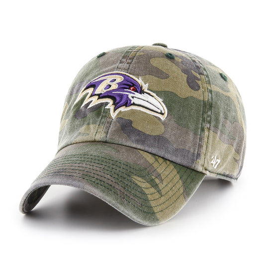 Baltimore Ravens Cargo Camo '47 Clean Up Adjustable Dad Hat